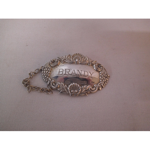 253 - Silver Brandy bottle label