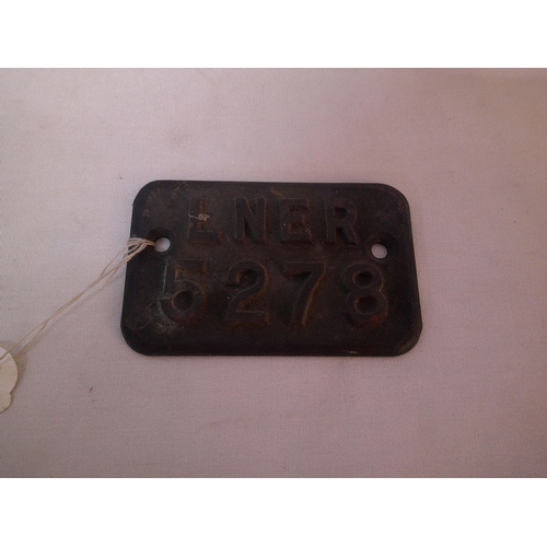 274 - Small cast iron railway plaque 11cm X 7cm