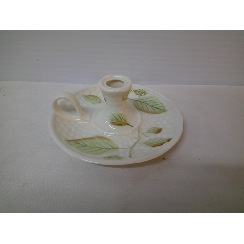 285 - Belleek candle stick
