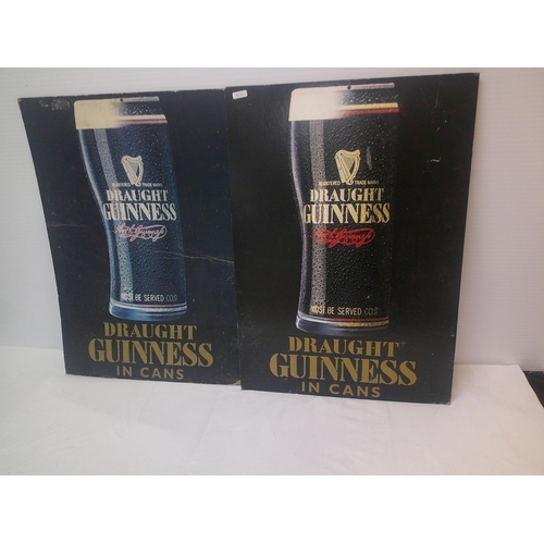 116 - Two large cardboard Guinness signs each 59cm X 41cm