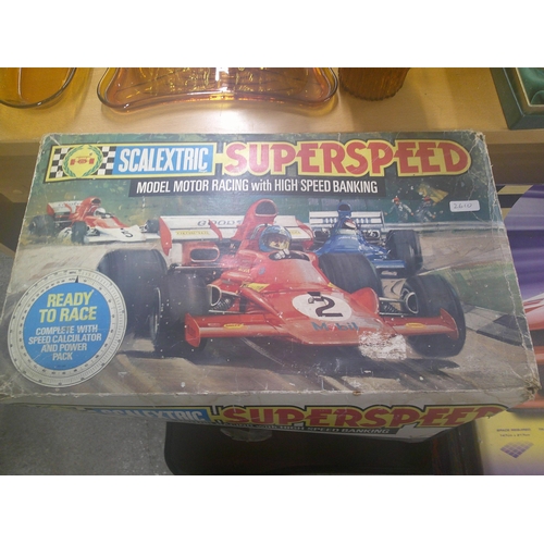 270 - Boxed Scalextric superspeed model motor racing set pwo