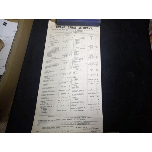 124 - The Grand Canal Company of Ireland Timetable Poster, issued January 1930