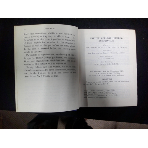 143 - Trinity College

Trinity College Dublin Association, Register 1928