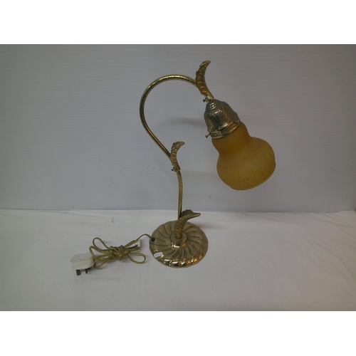 22 - Brass table lamp 49cmH