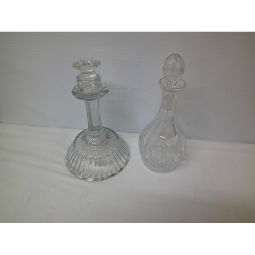 50 - Two glass decanters