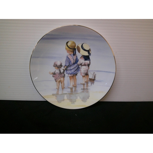 90 - A Royal Worcester limited edition plate 'Sea Gazing' 19cmD
