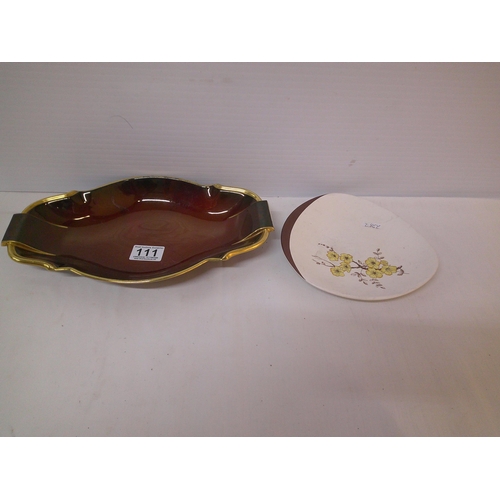 111 - Two Carltonware plates largest 31cmW