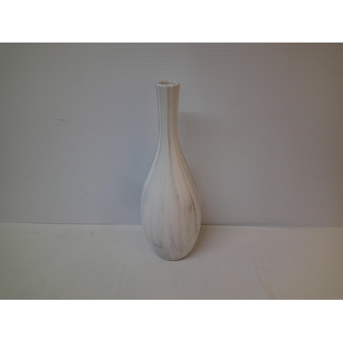 112 - Tall white pottery vase 44cmH