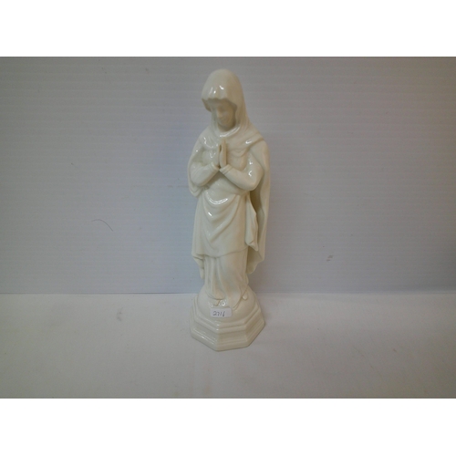 270 - A Belleek 6th period religious figurine - 39cmH