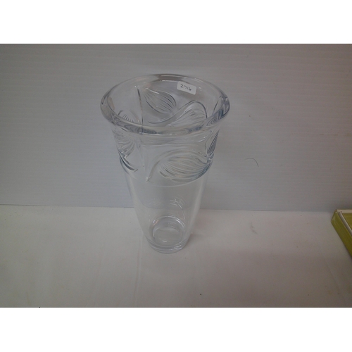 273 - A Cavan crystal vase - 25.5cmH