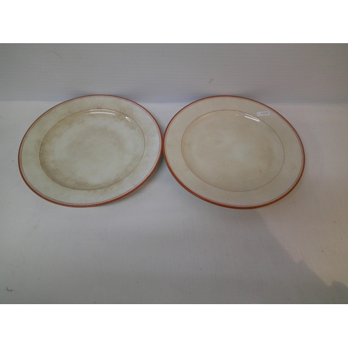 275 - Two Belleek 1st period - red mark - plates - 26cmD each