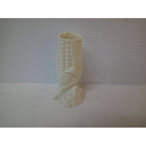 311 - A Belleek 1st period vase, minor nibble to rim - 15.5cmH