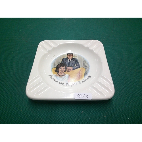 336 - Kennedy pottery ashtray - 13.5cm x 13.5cm