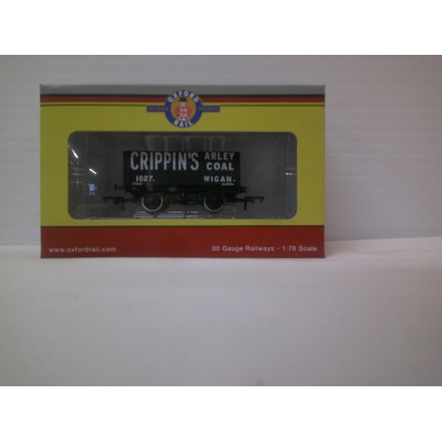 64 - Oxford Rail boxed model railway Crippins Arley Coal wagon 1:76