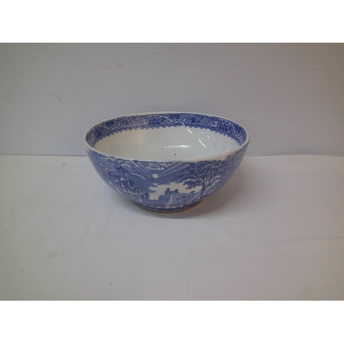 85 - A blue & white pottery bowl 22.5cmD X 10cmH