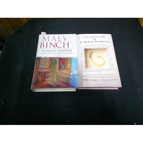 108 - Two books, Scarlet feather by Maeve Binchy & Robert Pendleton 'M Collins' 1st edition.