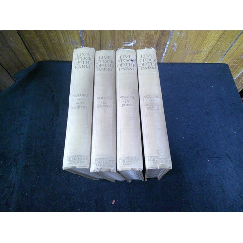 202 - Livestock of the Farm - 4 volumes - C1920. The Gresham Publishing. Excellent condition