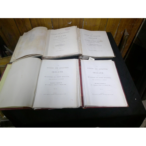 223 - Two books, Ireland, Bartlett volumes I & II & Ireland Bartlett x 2 - plates have been removed