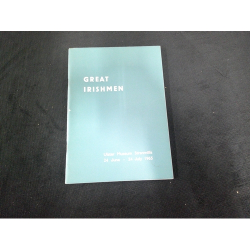 38 - Great Irishmen an exhibition of Portraits of Great Irish men & women, Ulster Museum 1965