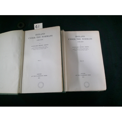 41 - Ireland under the Normans by Goddard Henry Orpen, voliumes 1&11, published 1911