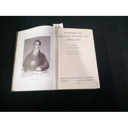 60 - Historical ballad poetry of Ireland by MJ Brown