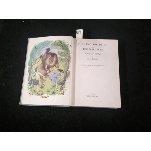 117 - 1st edition C.S. Lewis - The Lion the Witch and the Wardrobe - First published 1950, reprinted 1954,... 