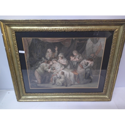 181 - A gilt framed crusade picture - 52cm x 455cm