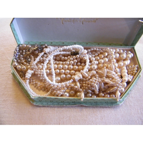 230 - A box of assorted pearl necklaces