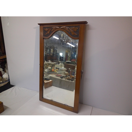 246 - Edwardian bevel edged mirror - 75cm x 45cm