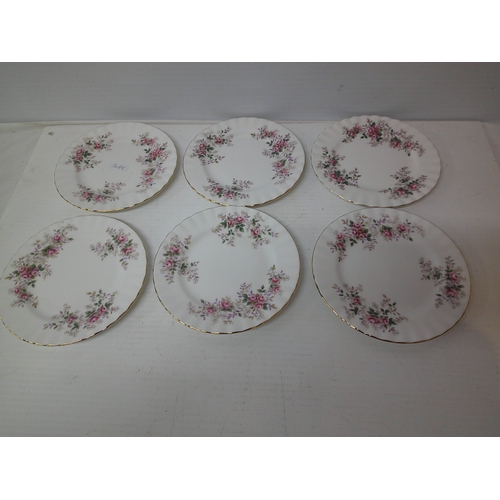 260 - Six Royal Albert - Lavender Rose - side plates - 16cmD