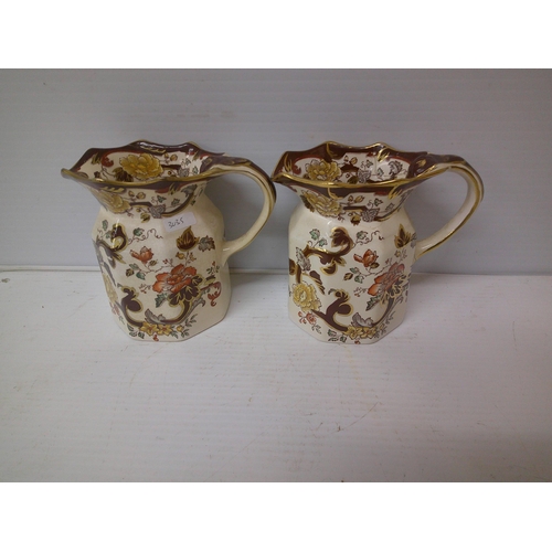 272 - Two Mason's Brown Velvet - milk jugs - both damaged