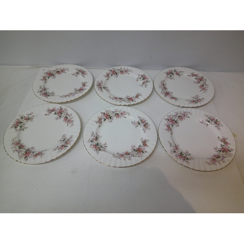 278 - Six Royal Albert - Lavender Rose - salad plates - 21mD