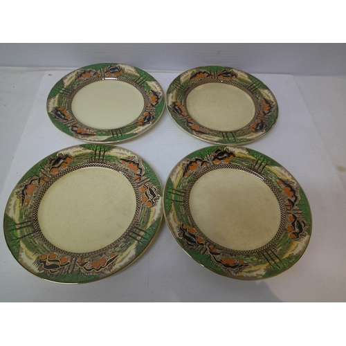 301 - Four Myott & Sons dinner plates - 25cmD