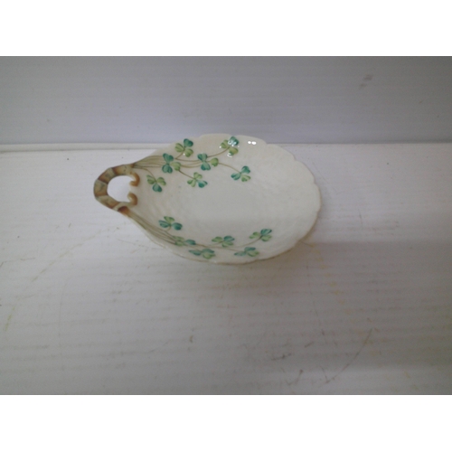 358 - A Belleek 3rd period butter dish