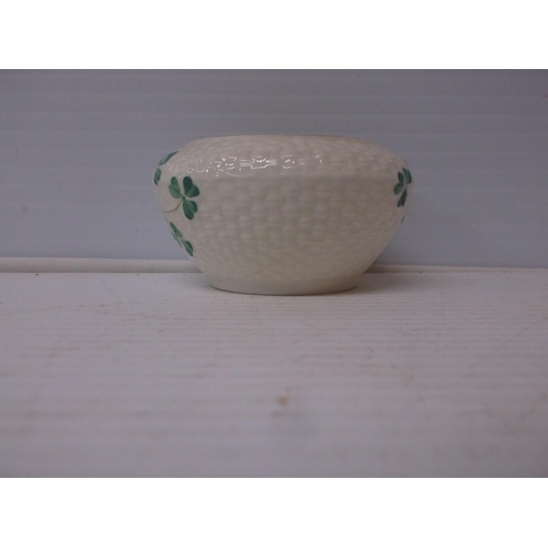 370 - A small Belleek 6th period cream jug 8.5cmH