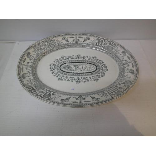 286 - A Gildea & Walker ivory pottery platter - 47cm x 37cm