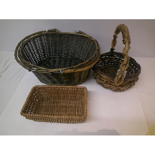 290 - Three baskets, largest 41cmW X 17cm