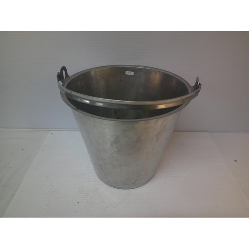 94 - A stainless steel bucket - 31cmD x 27cmH