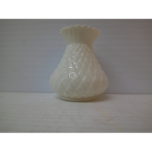 305 - A Belleek 2nd period vase - 7.5cmH