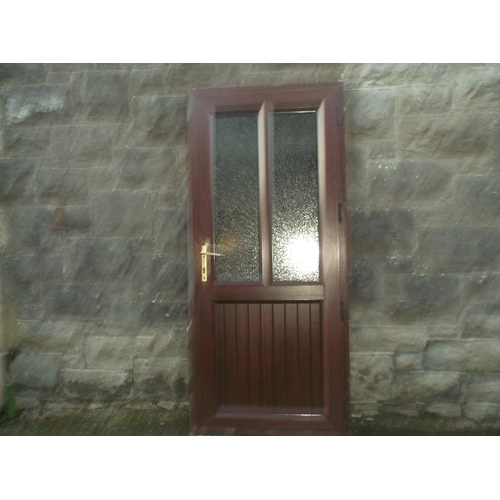 301 - A PVC door complete with keys and trims.