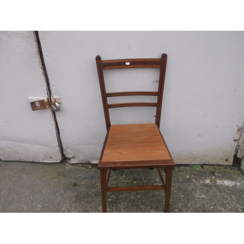 416 - A single inlaid dining chair