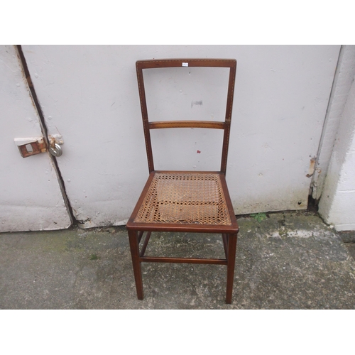 419 - A single inlaid Victorian chair