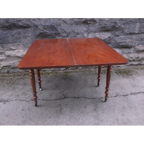 420 - A Victorian mahogany turn over leaf table 121cm