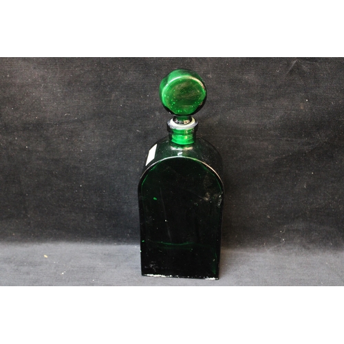 16 - A green glass bottle 30cmH