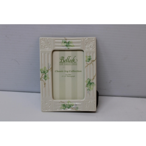 416 - A Belleek Classic ivy collection photo frame 20.5cm X 15.5cm