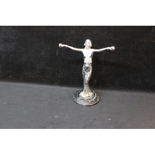 132 - A metal lady figurine mascot - 30cmH