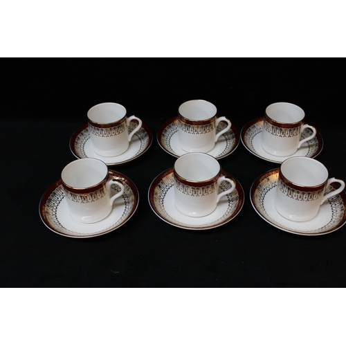 138 - Six Royal Grafton coffee cups and saucers