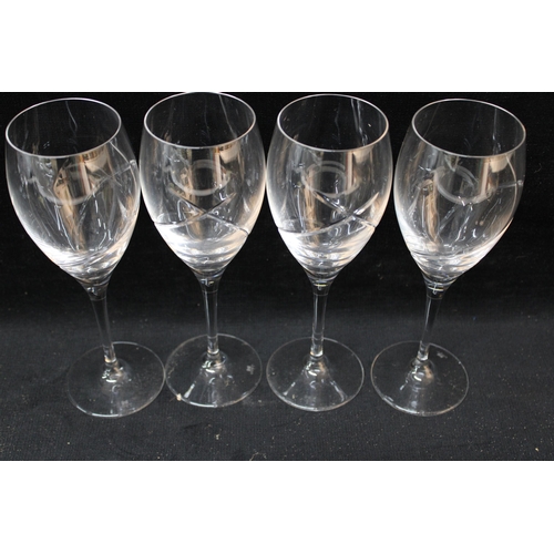 235 - Four Tyrone cut crystal wine glasses
