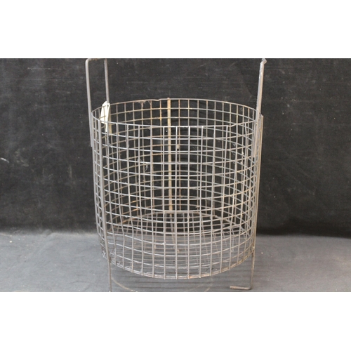 42 - A wire fire basket 56cmH