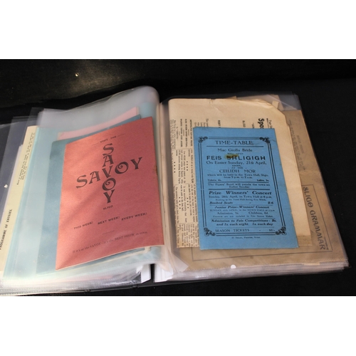 158 - A collection of ephemera relating to the social, cultural and sporting life of Sligo.  Mostly dating... 